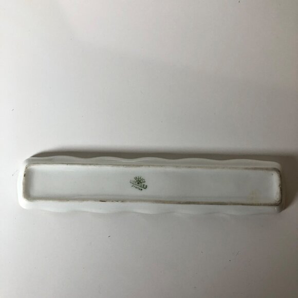 Limoges France Porcelain Pen Tray Butterfly Design Home Office Decor 8.5x5 - Picture 5 of 8